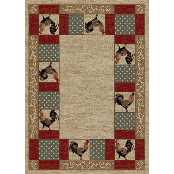 Mayberry Rug Mayberry Rug AD6732 5X8 5 ft. 3 in. x 7 ft. 3 in. American Destination Barnyard Area Rug; Ivory AD6732 5X8